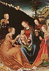 Marriage Canvas Paintings - The Mystic Marriage of St Catherine